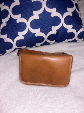 Vintage unisex Leather Belt Bag in Brown